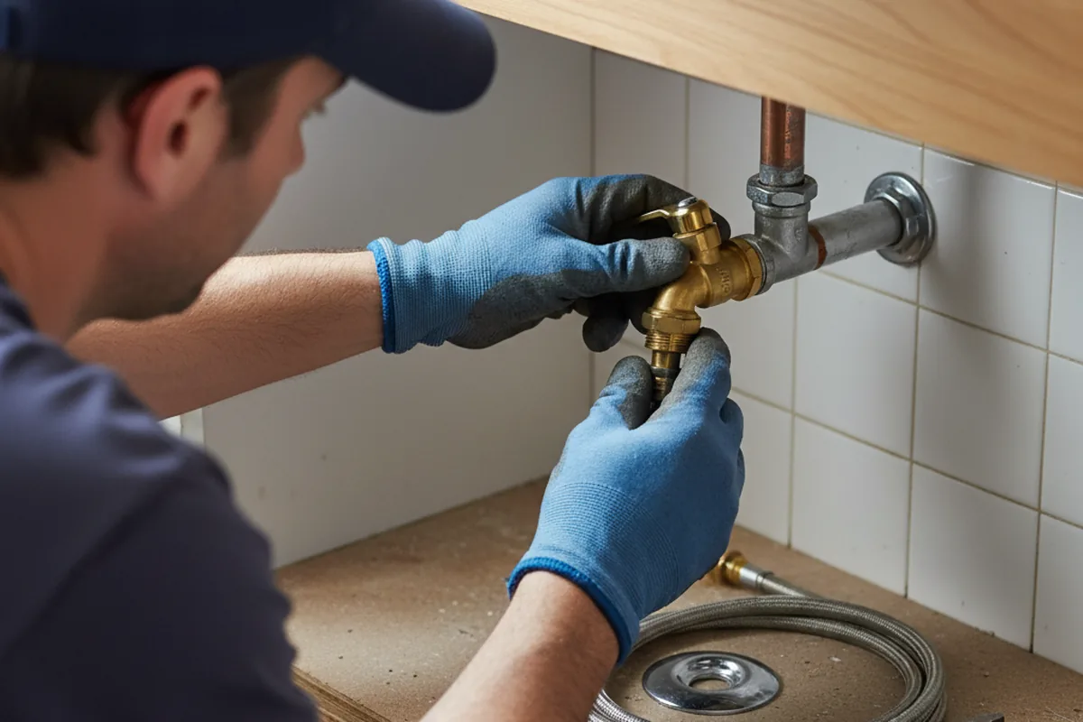 Shutoff valve and fitting work during Well Pump Repair in Sidney